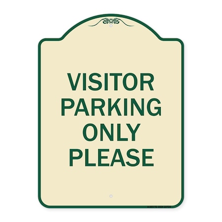 Signmission Visitor Parking Visitor Parking Please Heavy-Gauge Aluminum Sign, 24" x 18", TG-1824-22724 A-DES-TG-1824-22724